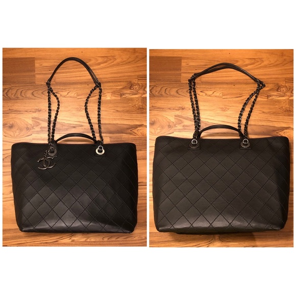 🚫SOLD🚫 Chanel Classic Tote Shoulder Bag Calfskin - Picture 3 of 8